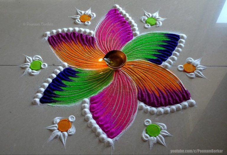Unique Small Rangoli Design: Creative Festive Decor Unique Small Rangoli Design: Creative Festive Decor